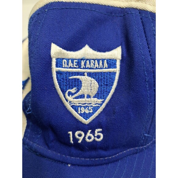 Kavala FC Vintage Hat Cap Greece Football Club Soccer Rare Blue White Beestar - Picture 7 of 9
